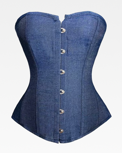 Corset bustier en jean