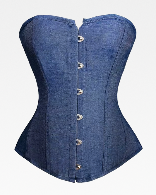 Corset bustier en jean