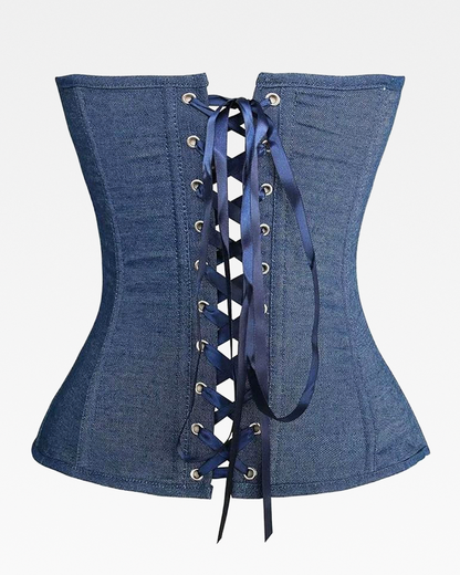 Corset bustier en jean
