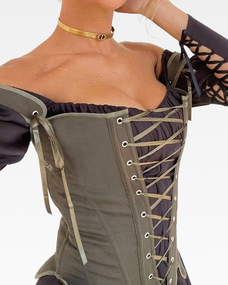Corset bustier kaki