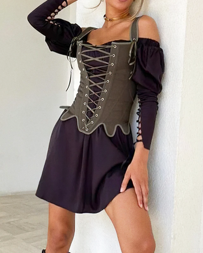 Corset bustier kaki