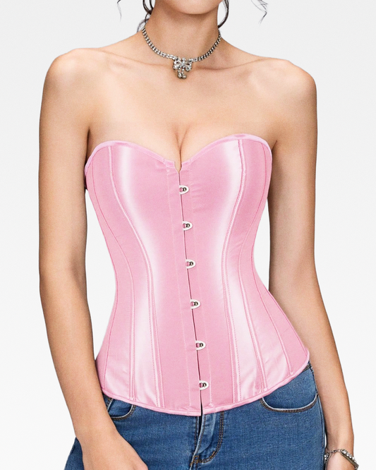 Corset bustier rose