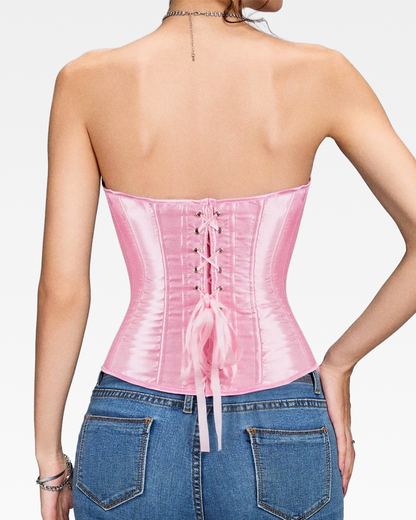 Corset bustier rose