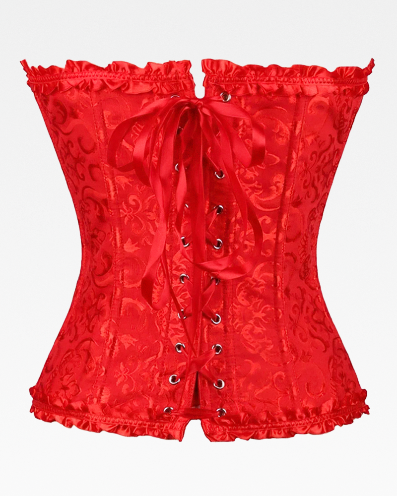 Corset bustier rouge