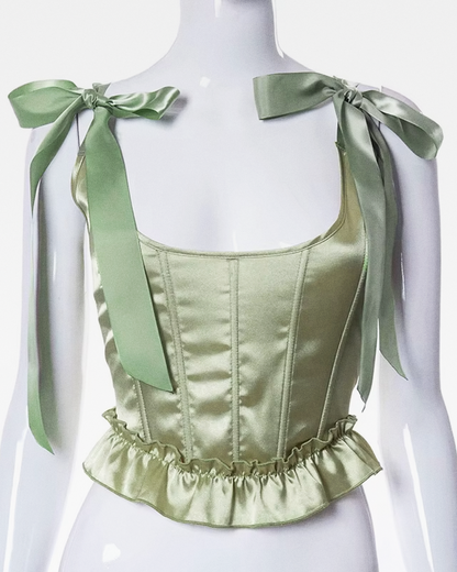 Corset bustier vert
