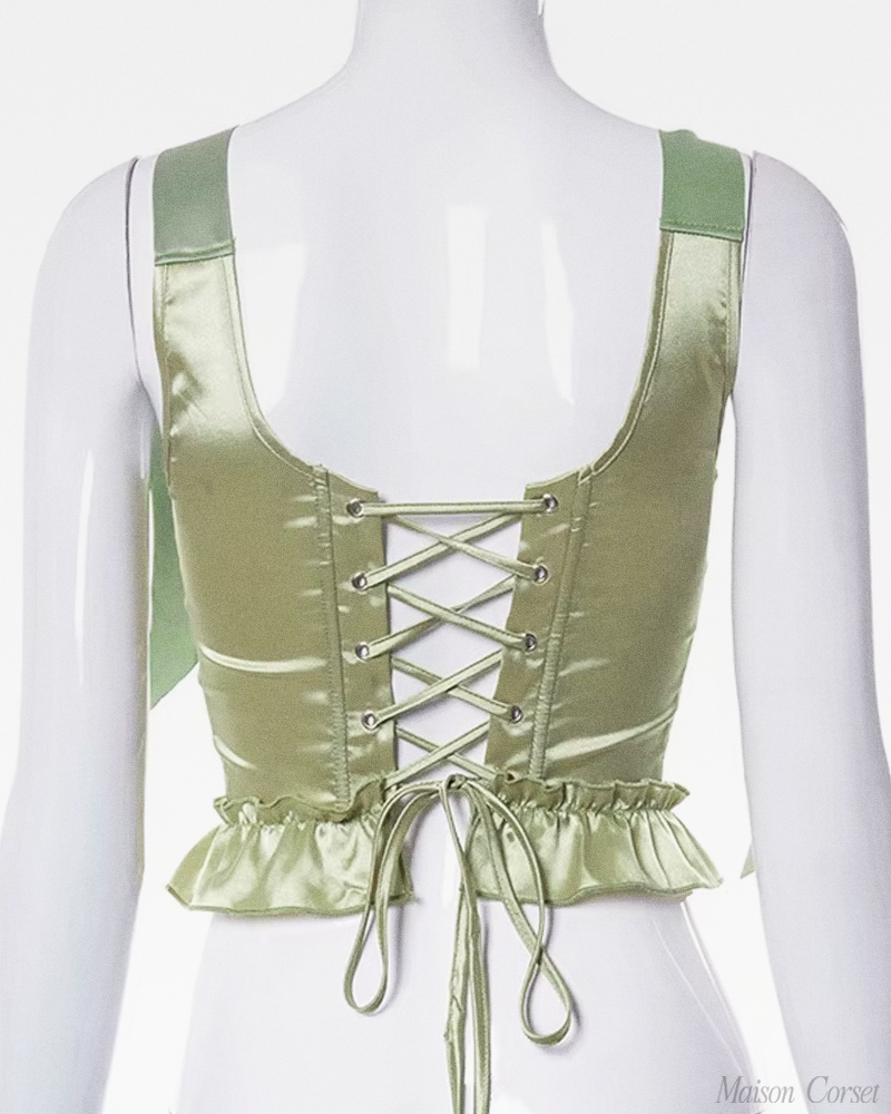 Corset bustier vert