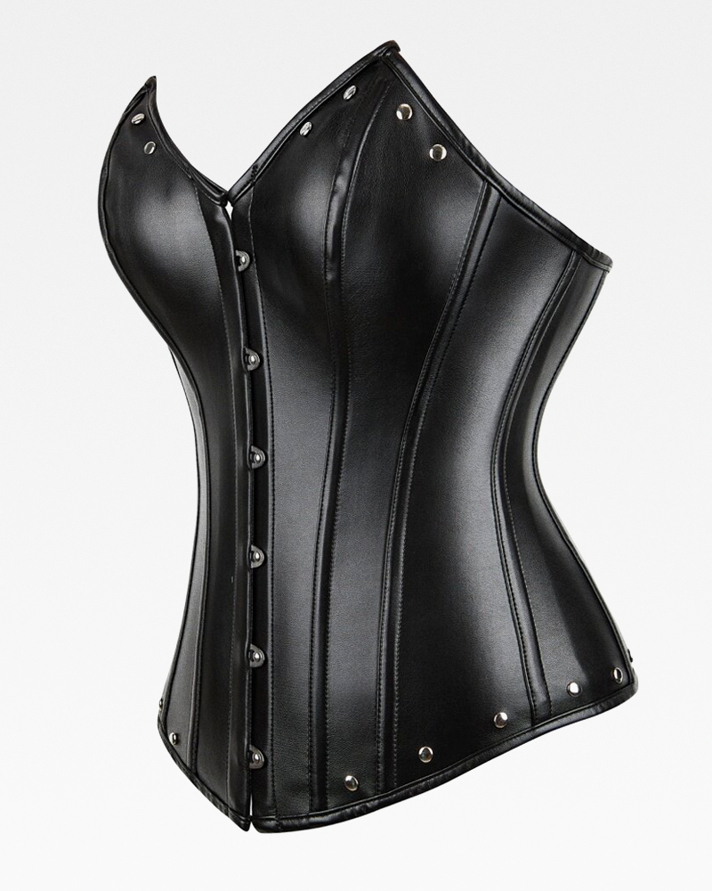 Corset cuir gothique