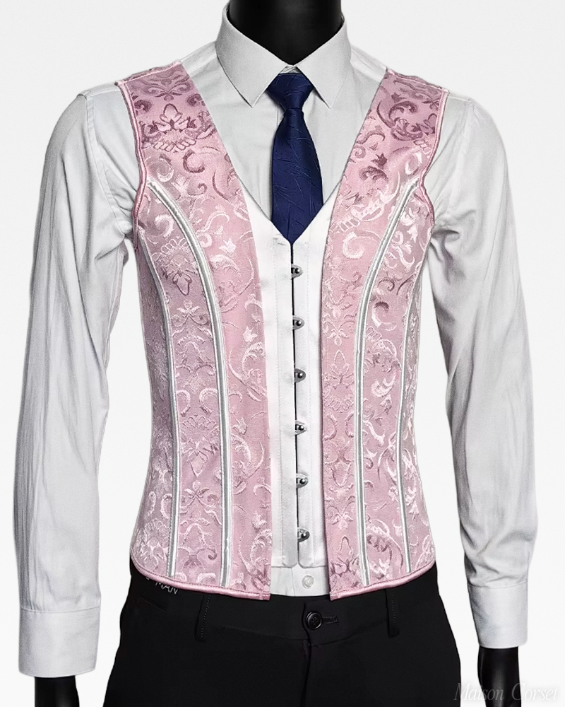 Corset homme rose