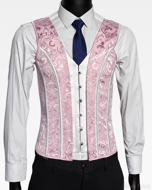 Corset homme rose