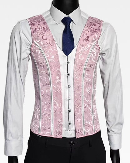 Corset homme rose