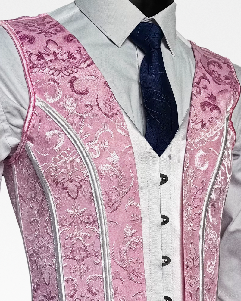Corset homme rose