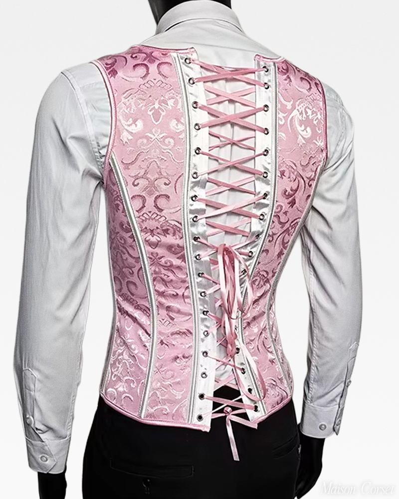 Corset homme rose