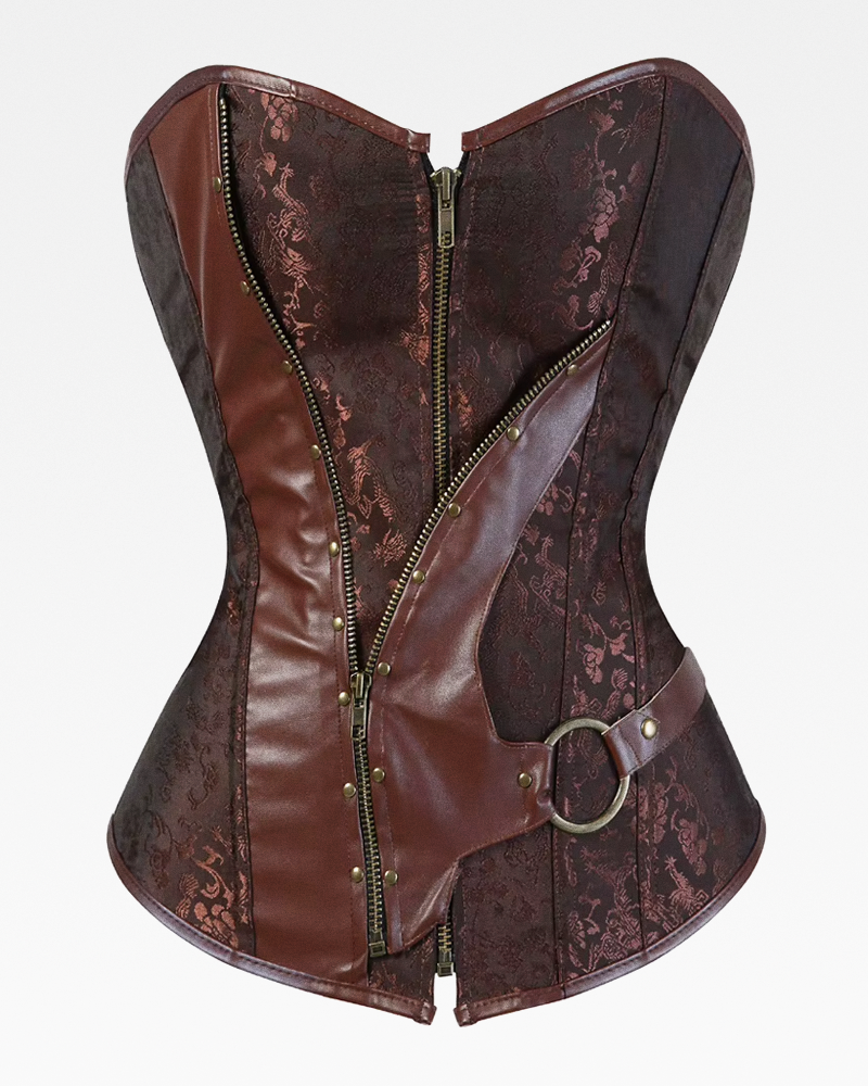 Corset marron steampunk