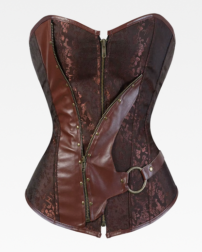 Corset marron steampunk