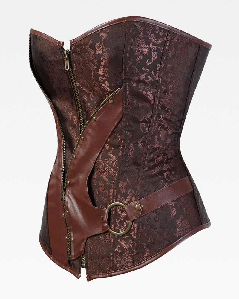 Corset marron steampunk