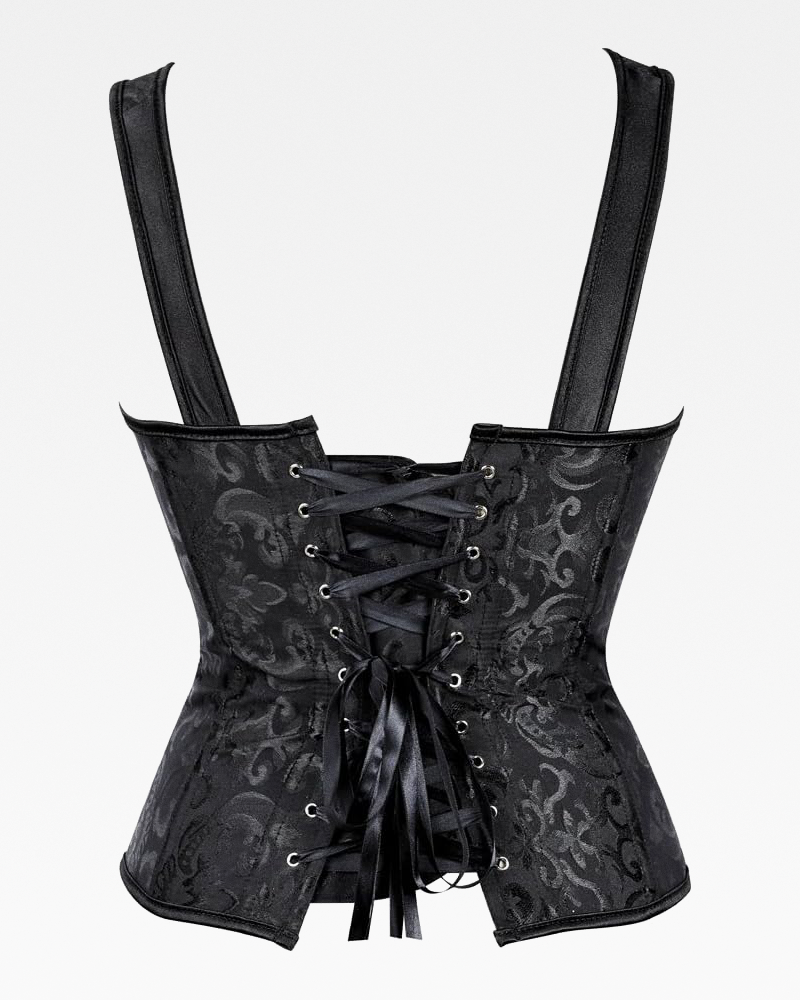 Corset noir à bretelles