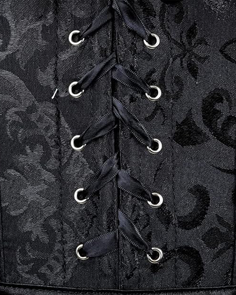 Corset noir à bretelles
