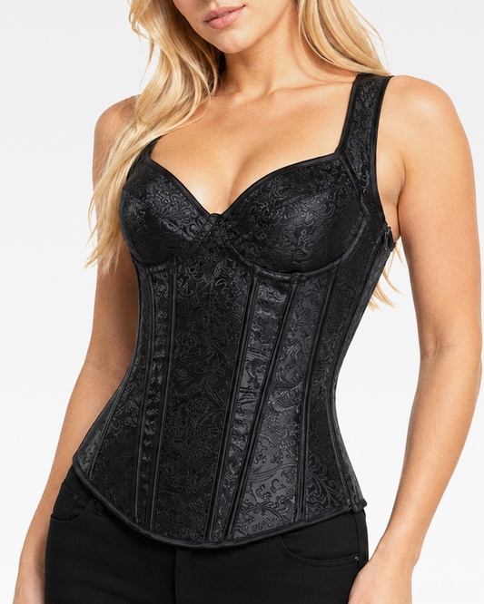 Corset noir avec bretelles
