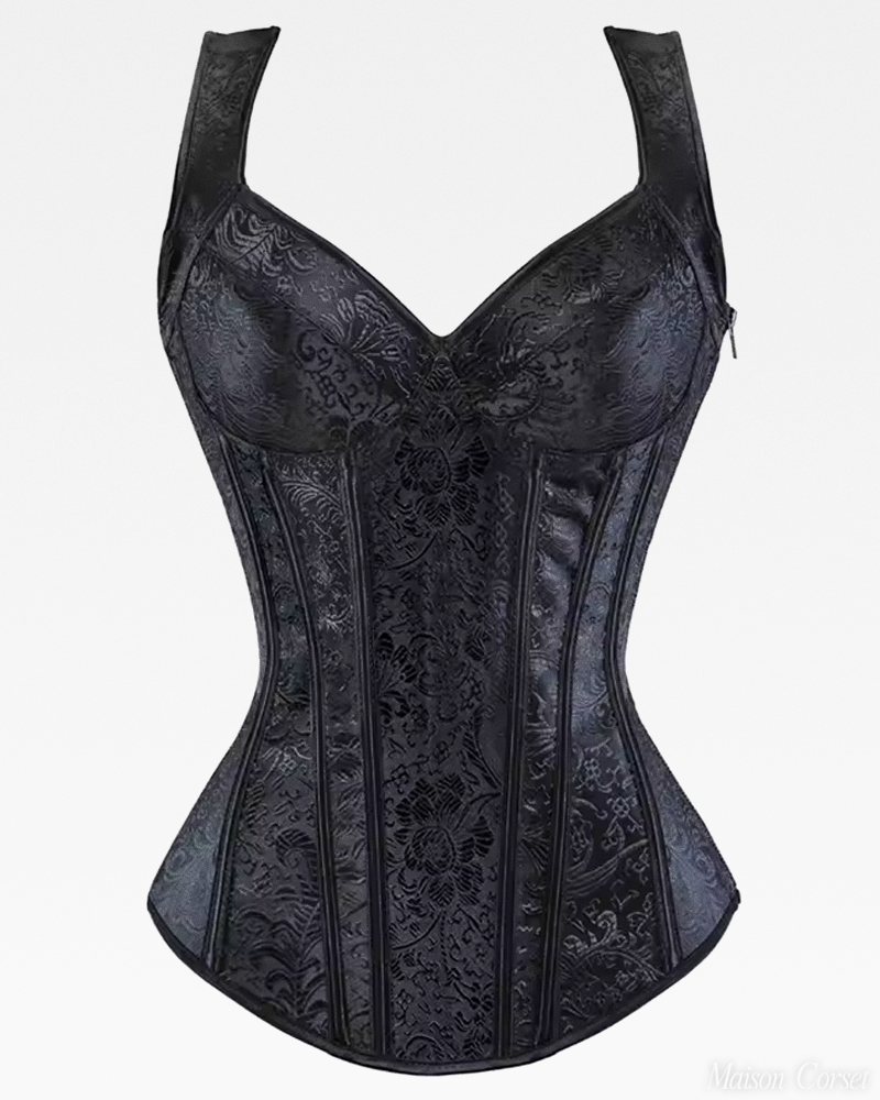 Corset noir avec bretelles