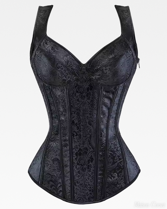 Corset noir avec bretelles
