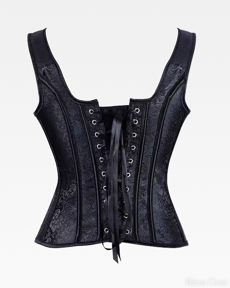 Corset noir avec bretelles