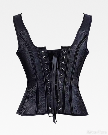 Corset noir avec bretelles