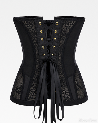 Corset noir dentelle