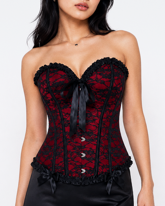 Corset noir et rouge