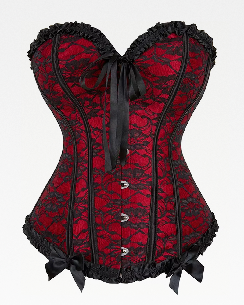 Corset noir et rouge