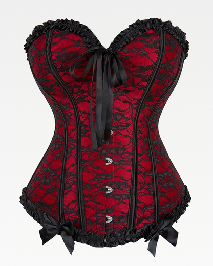 Corset noir et rouge