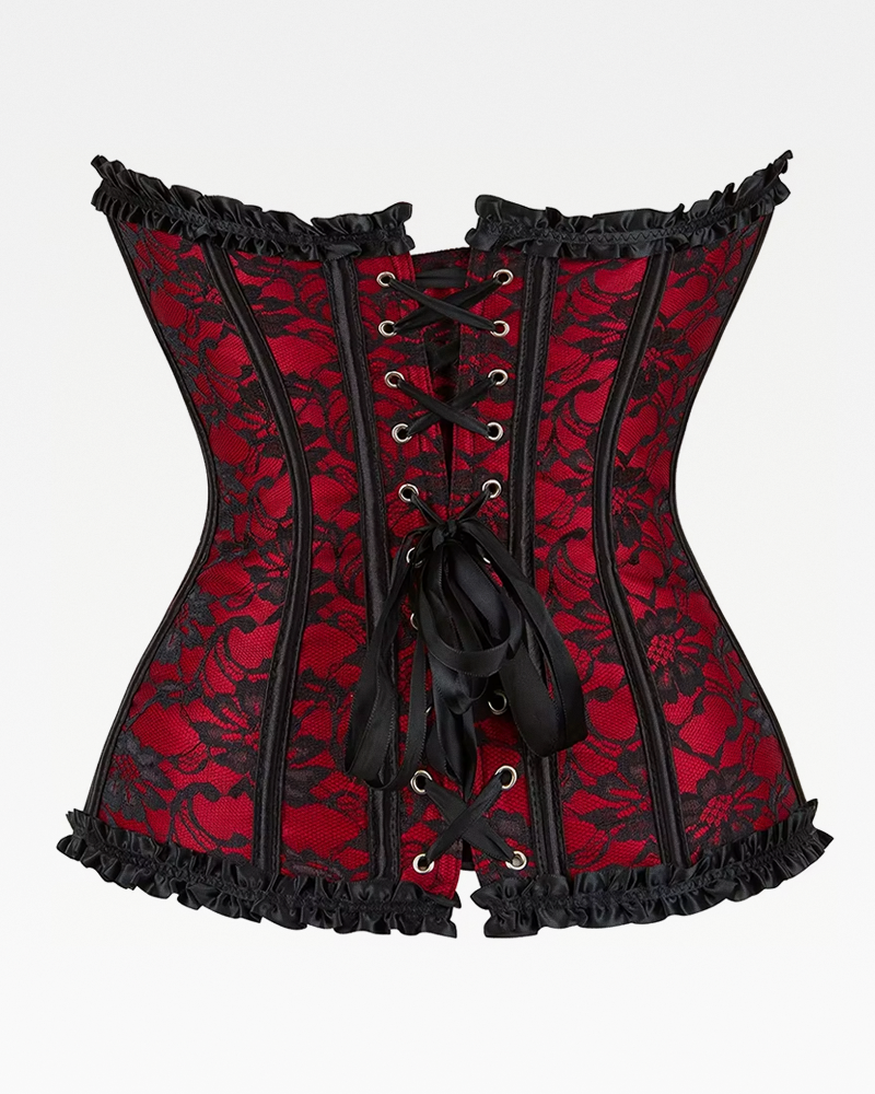 Corset noir et rouge