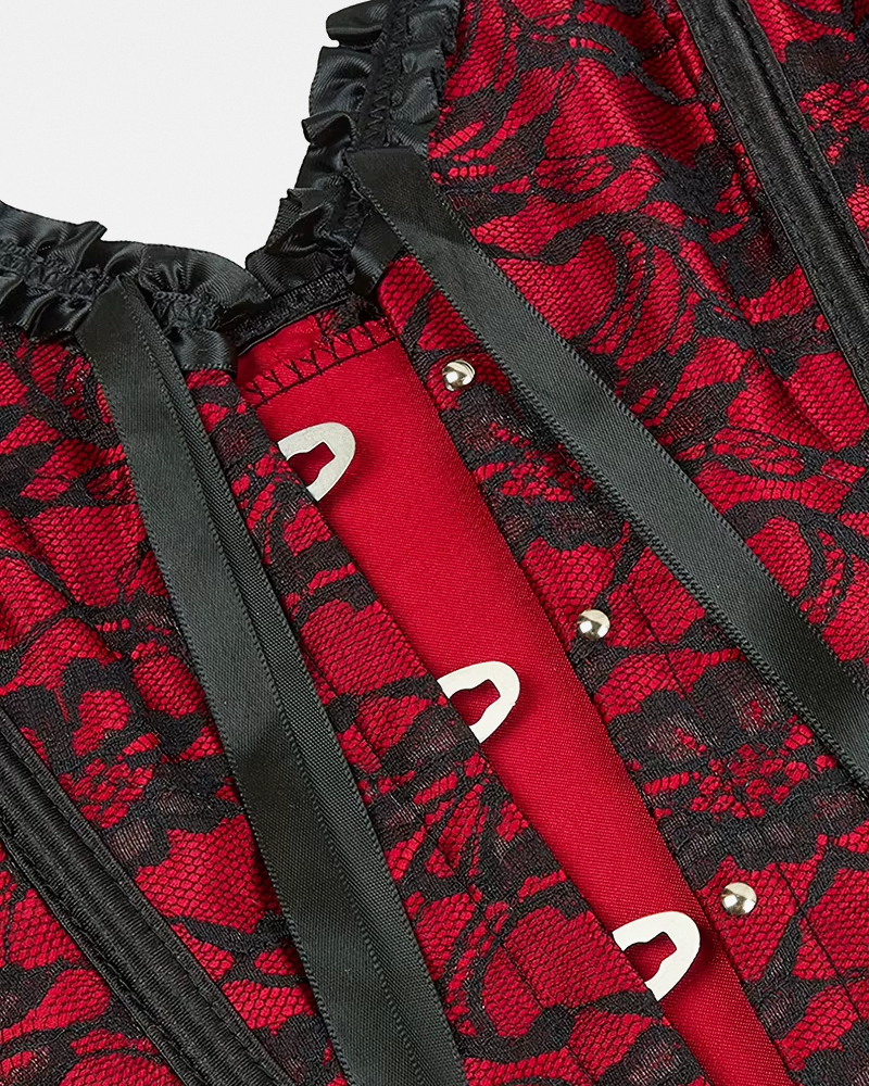 Corset noir et rouge