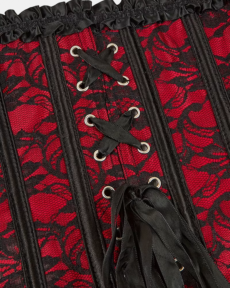 Corset noir et rouge