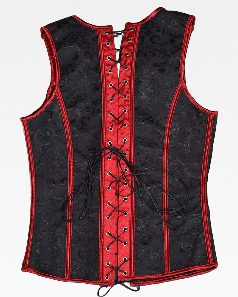 Corset noir et rouge homme
