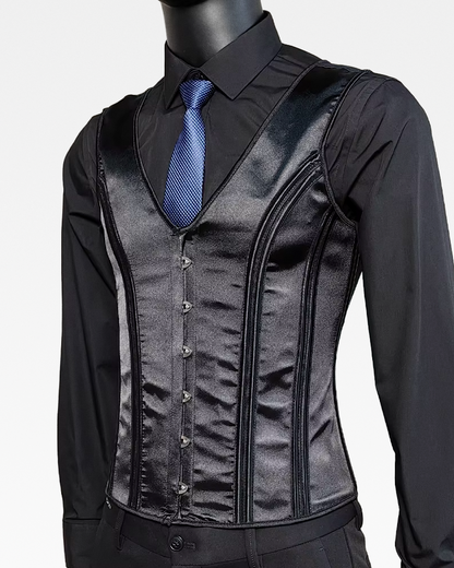 Corset noir homme