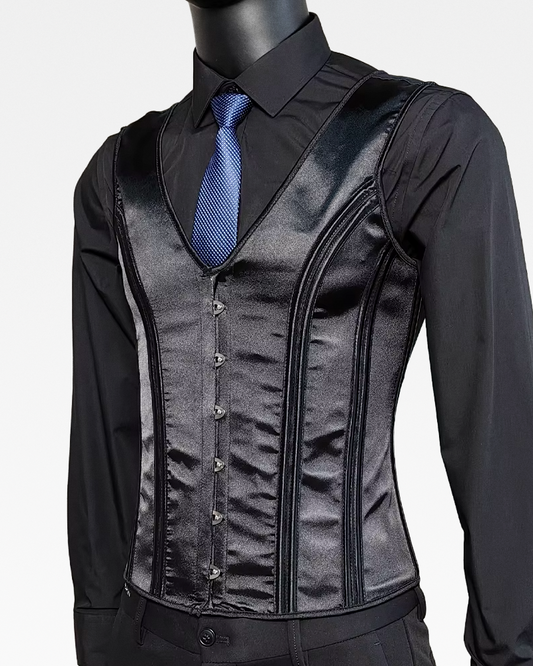 Corset noir homme