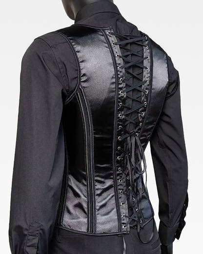 Corset noir homme
