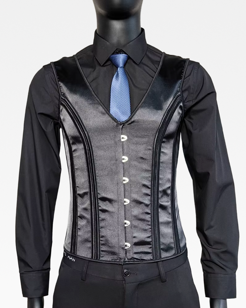 Corset noir homme