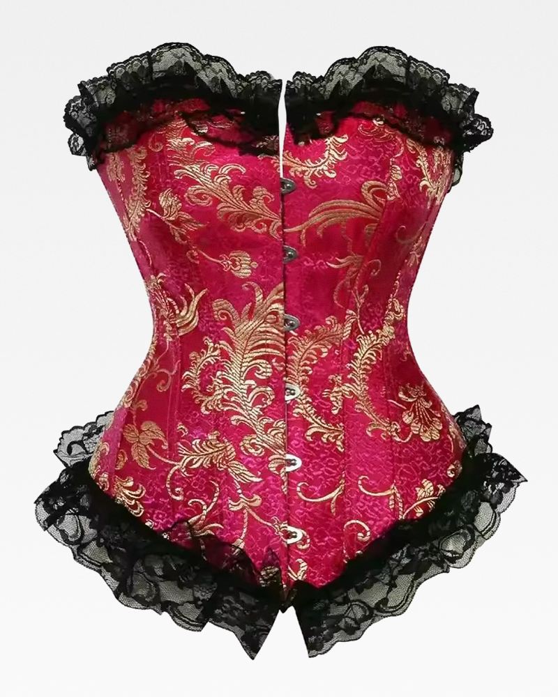 Corset rose et doré