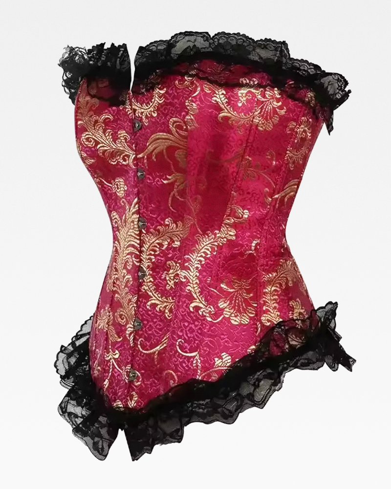 Corset rose et doré