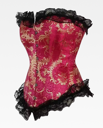 Corset rose et doré