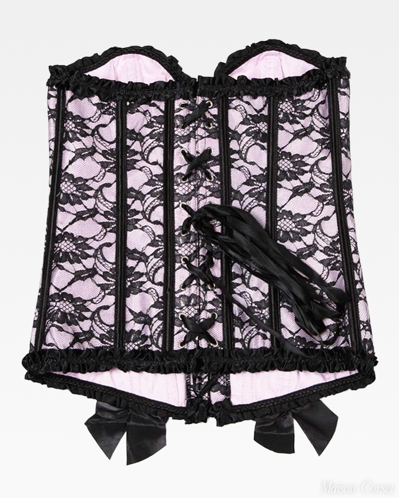 Corset rose et noir