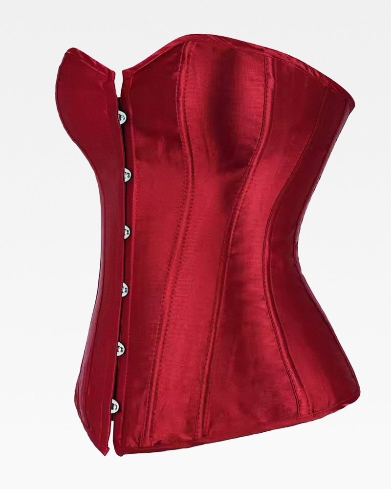 Corset satin rouge