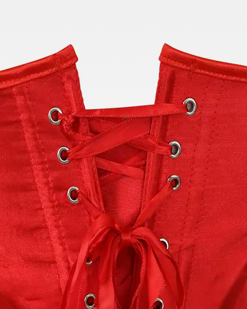 Corset serre-taille rouge