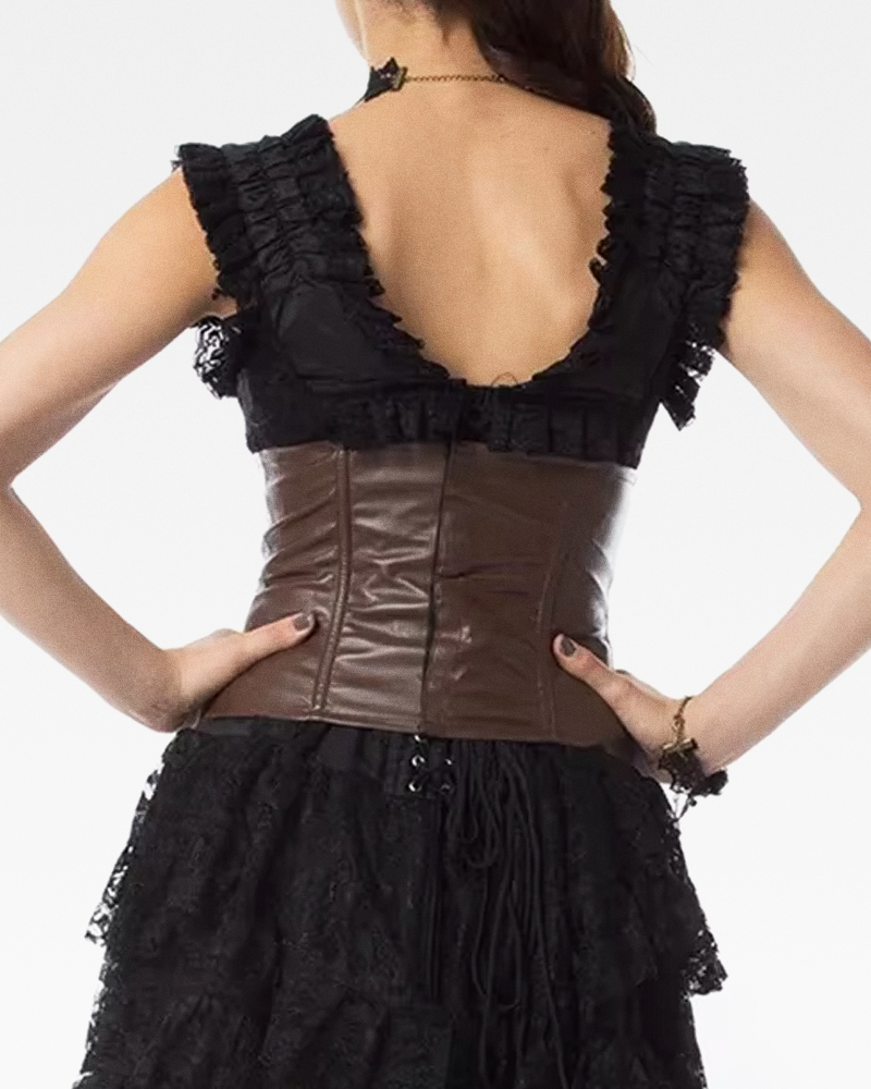 Corset serre-taille steampunk