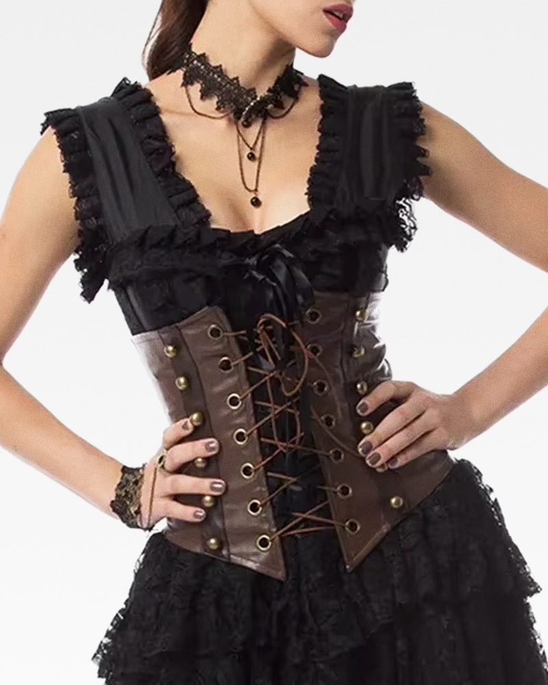 Corset serre-taille steampunk