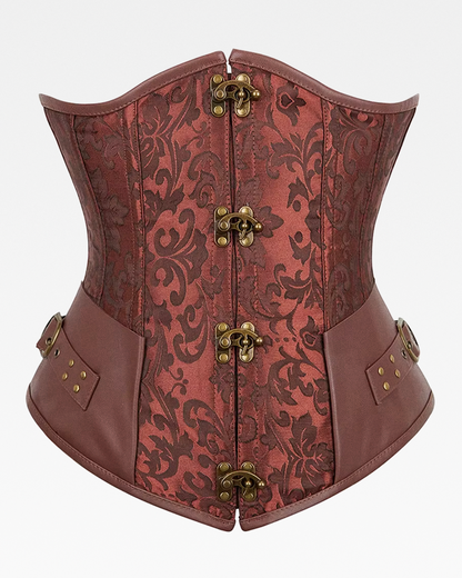 Corset serre-taille steampunk marron