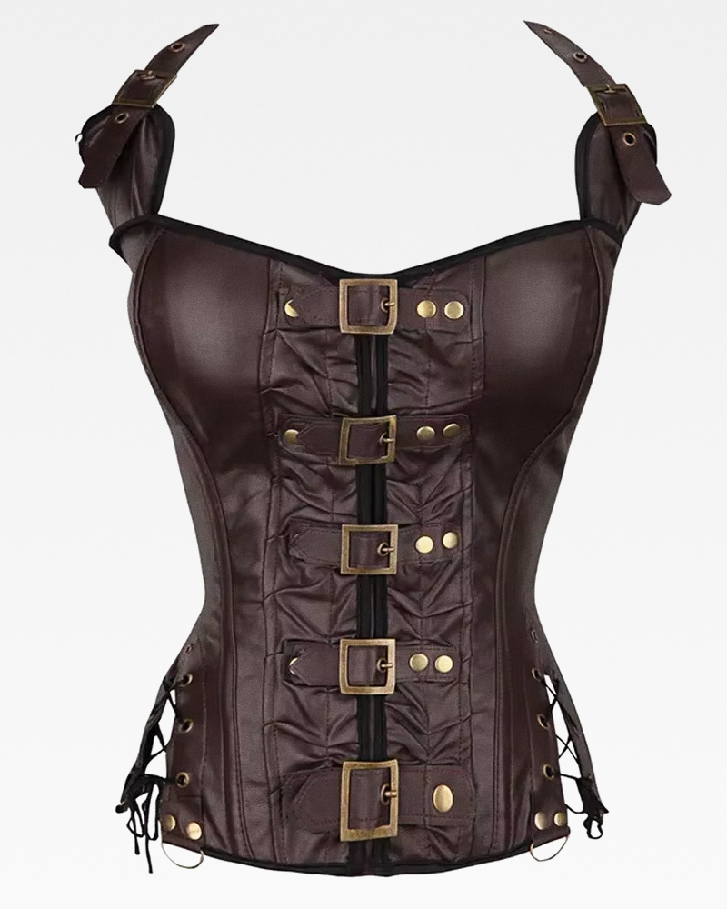 Corset steampunk cuir