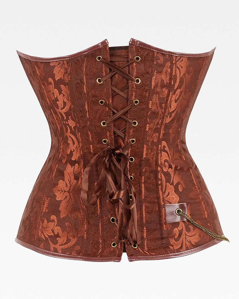 Corset steampunk marron