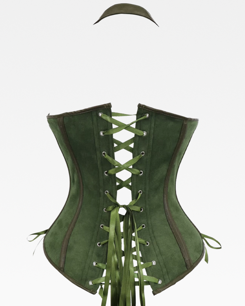 Corset steampunk vert